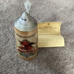 Limited Edition King of Beers Budweiser Lidded Stein